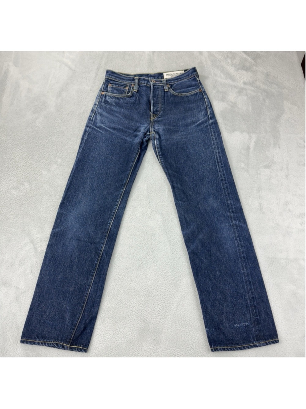 Kapital Men's Size 29 W X 28 L Orange Selvedge Button Fly 100% Cotton Jeans - Picture 1 of 12